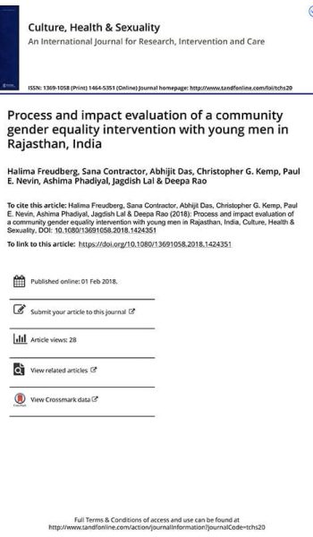 Process and impact evaluation of a community gender equality ...